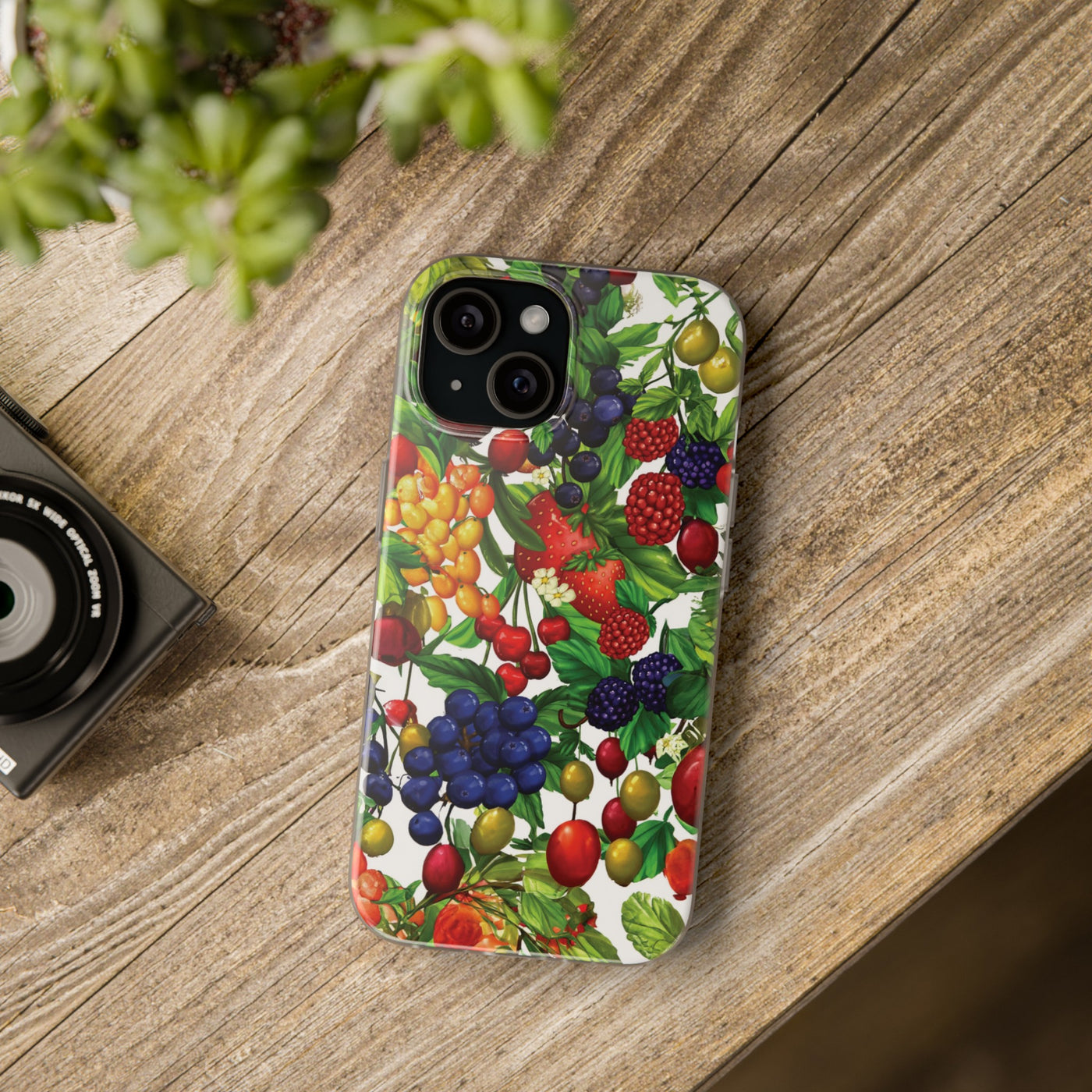 Cute Flexi Phone Cases, For Samsung Galaxy and Iphone, Summer Mixed Fruit, Galaxy S23 Phone Case, Samsung S22 Case, Samsung S21, Iphone 15, Iphone 14, Iphone 13