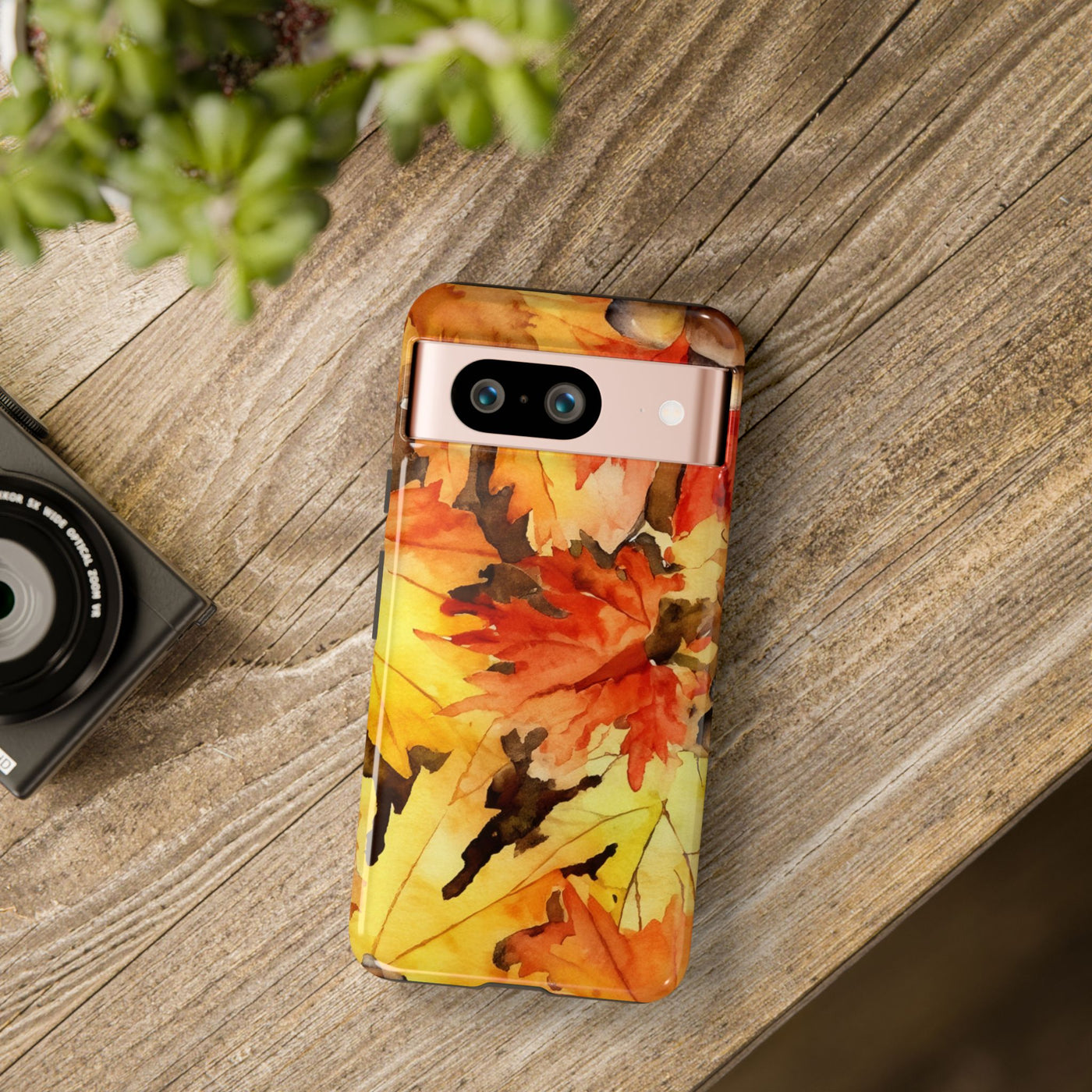 Impact Resistant, Fall Leaves, Cute Phone Cases for Samsung S24, S23, S22, S21, IPhone 15 pro Iphone 14 pro Iphone 13 IPhone 12 Iphone 11