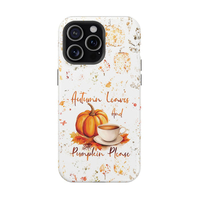 Fall Leaves Pumpkins Tough Magsafe Cute Phone Cases for Iphone | iPhone 15 Case | iPhone 15 Pro Max Case, Iphone 14, Iphone 14 13 12 11 10 9 8 7 - Studio40ParkLane