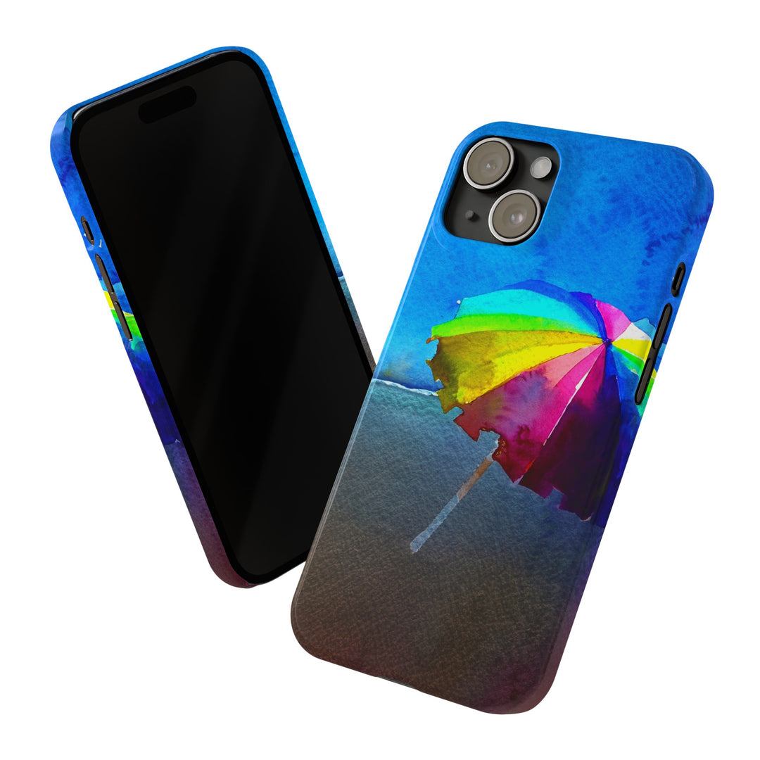 Slim Cute Phone Cases for Iphone - | iPhone 15 Case | iPhone 15 Pro Max Case, Iphone 14 Case, Iphone 14 Pro Max, Iphone 13, Summer Beach Umbrella - Studio40ParkLane