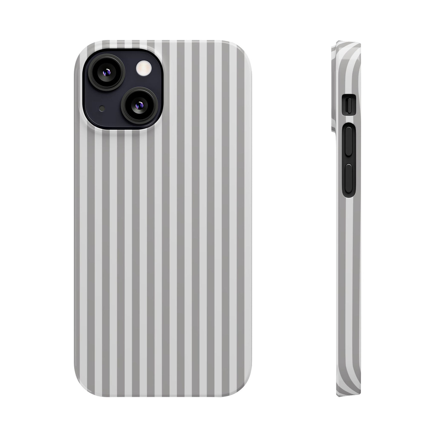 Slim Light Grey Striped Cute Phone Case for Iphone 16 - | iPhone 15 Pro Max Case | iPhone 14 Case Iphone 13 12 11 10 9 8 7 Gift for Her - Studio40ParkLane