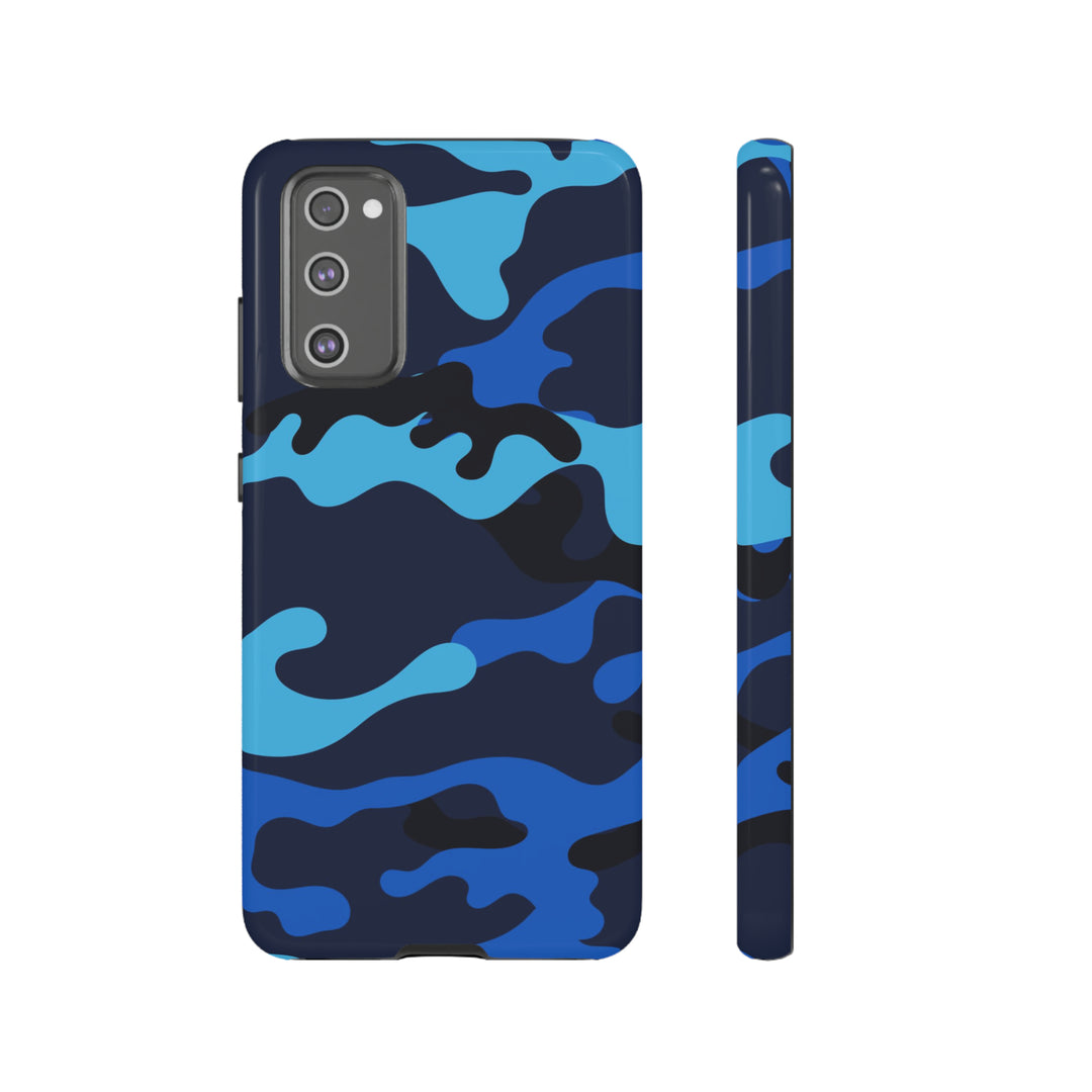 Cute Samsung Phone Case | Aesthetic Samsung Phone Case | Galaxy S23, S22, S21, S20 | Blue Camouflage, Protective Phone Case - Studio40ParkLane