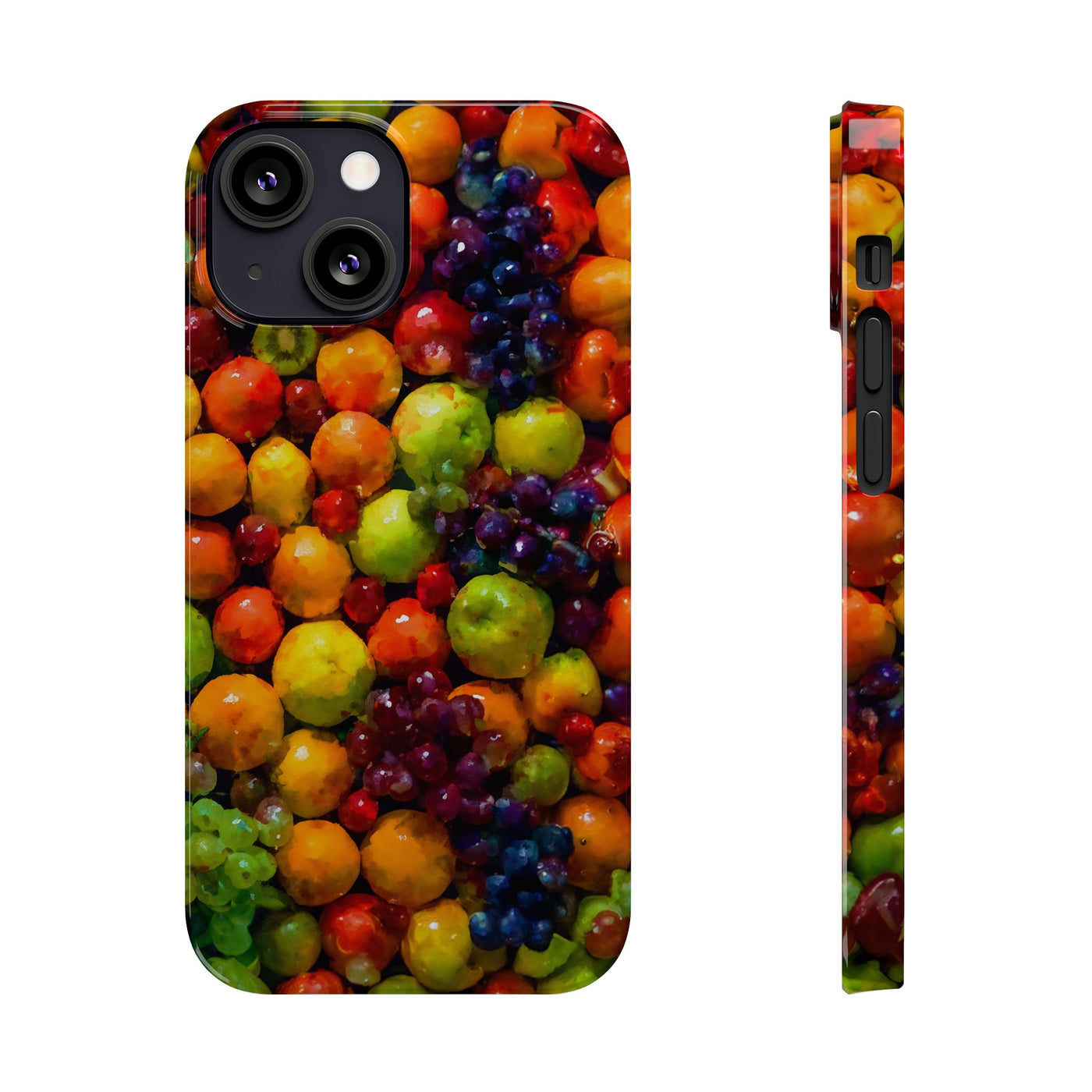 Slim Cute Phone Cases for Iphone  | iPhone 15 Case | iPhone 15 Pro Max Case, Iphone 14, Iphone 14 Pro Max, Iphone 13, Summer Assorted Fruits