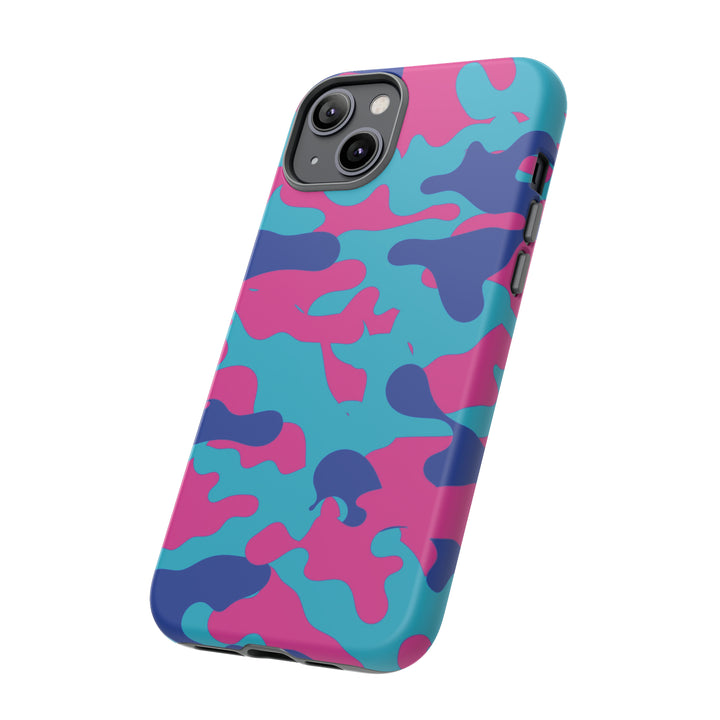 Cute IPhone Case | Blue Pink Camouflage, iPhone 15 Case | iPhone 15 Pro Case, Iphone 14 Case, Iphone 14 Pro Max Case, Protective Iphone Case - Studio40ParkLane