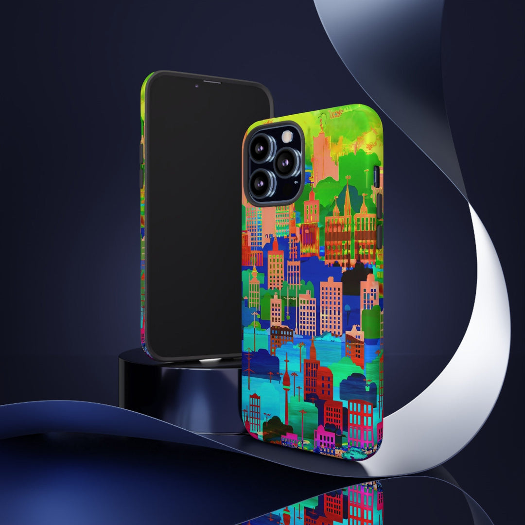 Cute Samsung Case | Cool Iphone Case | Summer City Skyline, Samsung S24, S23, S22, S21, IPhone 15 Case | Iphone 14 Case, Iphone 13 Case - Studio40ParkLane