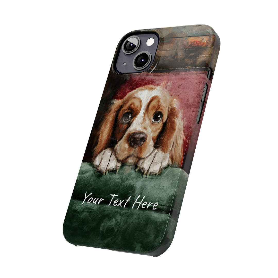 Slim Personalized Cute iPhone Cases - | iPhone 15 Case | iPhone 15 Pro Max Case, Iphone 14 Case, Iphone 14 Pro Max, Iphone 13, Cocker Spaniel Dog - Studio40ParkLane
