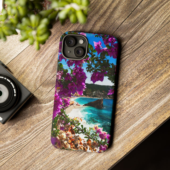 Impact Resistant, Bougainvillea Seaview, Cute Phone Cases for Samsung S24, S23, S22, S21, IPhone 15 pro Iphone 14 pro Iphone 13 IPhone 12 Iphone 11 - Studio40ParkLane