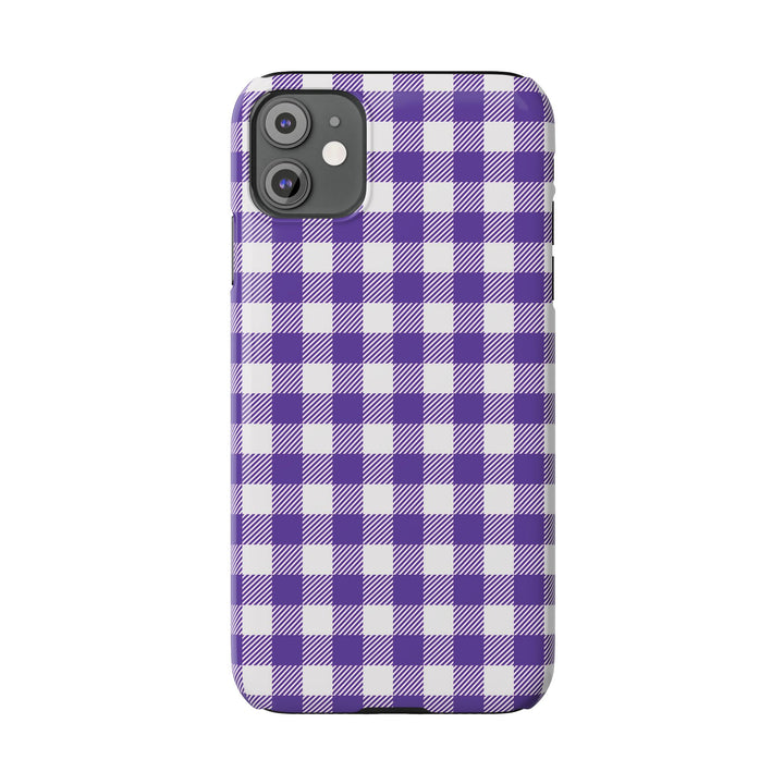 Slim Purple Gingham Gift for Her Cute Phone Cases for Iphone 16 Pro Max | iPhone 15 Case | iPhone 15 Pro Max Case, Iphone 14, 13, 12, 11, 10, 8, 7 - Studio40ParkLane