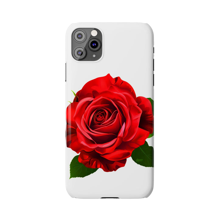 Slim Red Rose Flowers Gift for Her Cute Phone Cases for Iphone 16 Pro Max | iPhone 15 Case | iPhone 15 Pro Max Case, Iphone 14, Iphone 14 Pro Max, Iphone 13 12 11 8 7 - Studio40ParkLane
