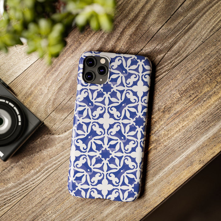 Slim Blue Mosaic Gift for Her Cute Phone Cases for Iphone 16 Case | iPhone 15 Case | iPhone 15 Pro Max Case, Iphone 14, Iphone 14 Pro Max, Iphone 13, 11,10,8,7 - Studio40ParkLane