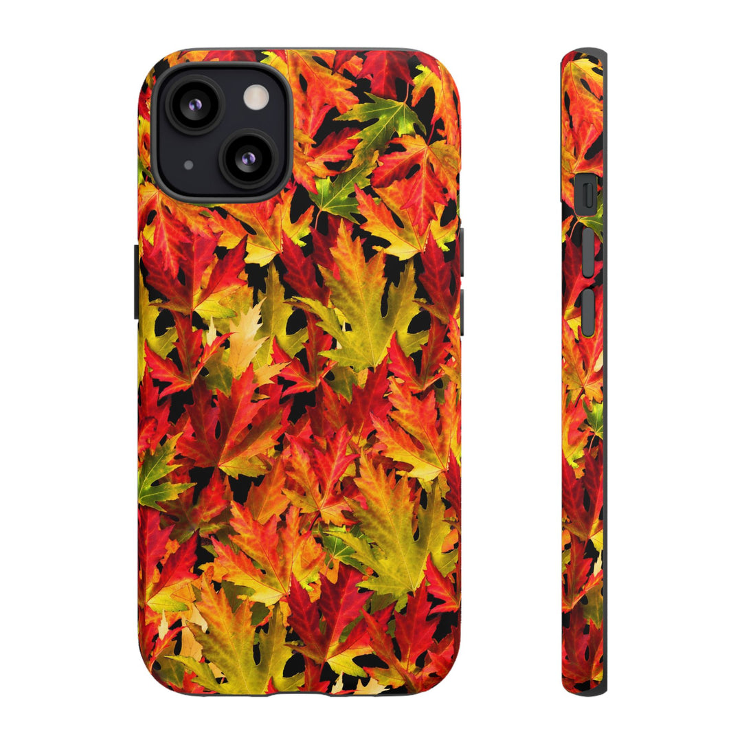 Fall Leaves Impact Resistant, Cute Phone Cases for Samsung S24, S23, S22, S21, IPhone 15 pro Iphone 14 pro Iphone 13 IPhone 12 Iphone 11 - Studio40ParkLane