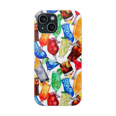 Cute Flexi Phone Cases, For Iphones and Samsung Galaxy Phones, Tropical Summer Fruit Cocktails, Galaxy S23 Phone Case, Samsung S22 Case, Samsung S21, Iphone 15, Iphone 14, Iphone 13