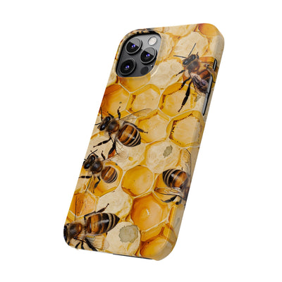 Summer Honey Bees Slim Cute Phone Cases for Iphone | iPhone 15 Case | iPhone 15 Pro Max Case, Iphone 14, Iphone 14 Pro Max, Iphone 13, 12