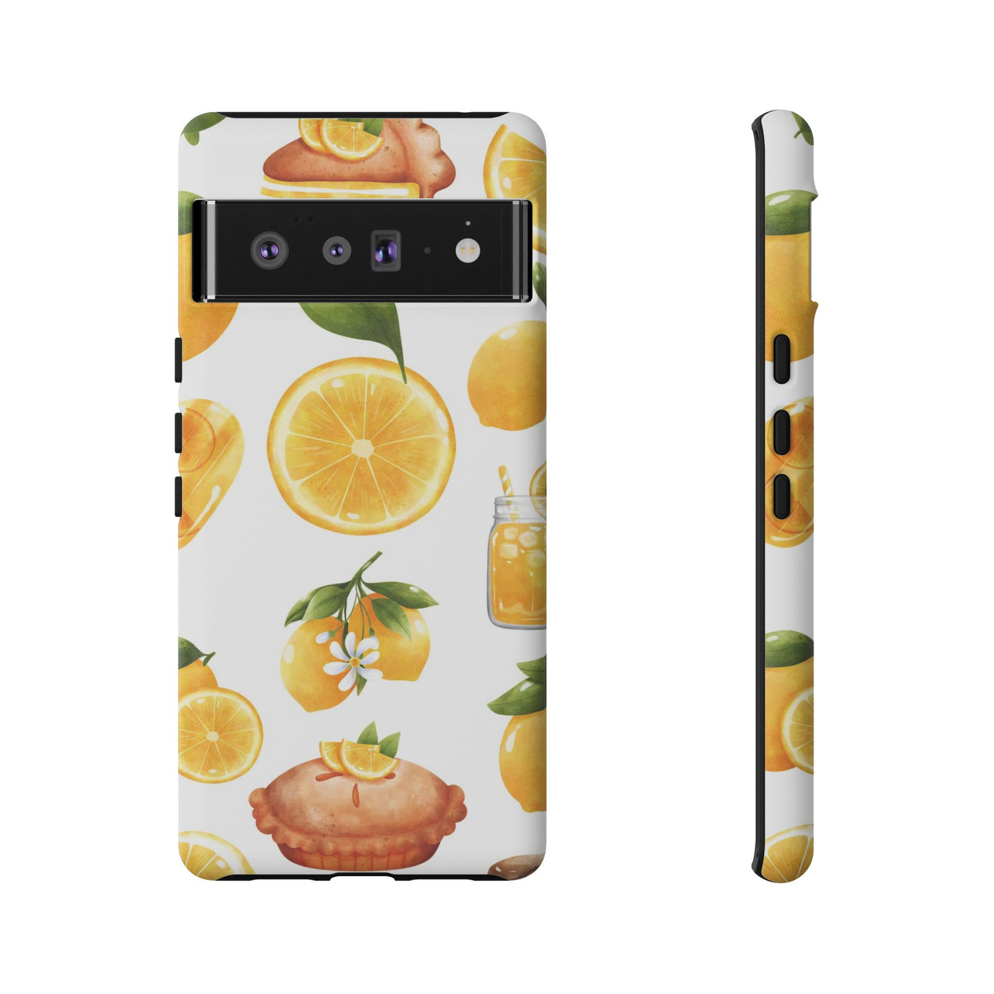 Impact Resistant, Lemon Fruit Pie, Cute Phone Cases for Samsung S24, S23, S22, S21, IPhone 15 pro Iphone 14 pro Iphone 13 IPhone 12 Iphone 11