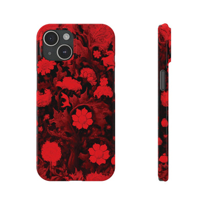 Slim Cute Phone Cases for Iphone - | iPhone 15 Case | iPhone 15 Pro Max Case, Iphone 14 Case, Iphone 14 Pro Max, Iphone 13, Red Flowers