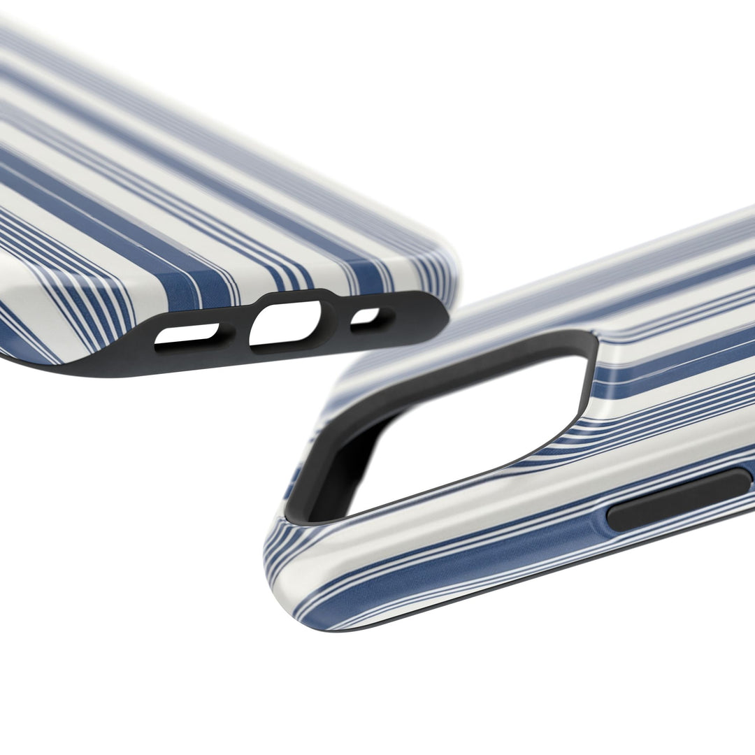 MagSafe Cute Phone Case, Coastal Striped Phone Case for iPhone 17 16 15 14 13 12 Pro Max, Samsung S26 S25 S24 Ultra case - Studio40ParkLane