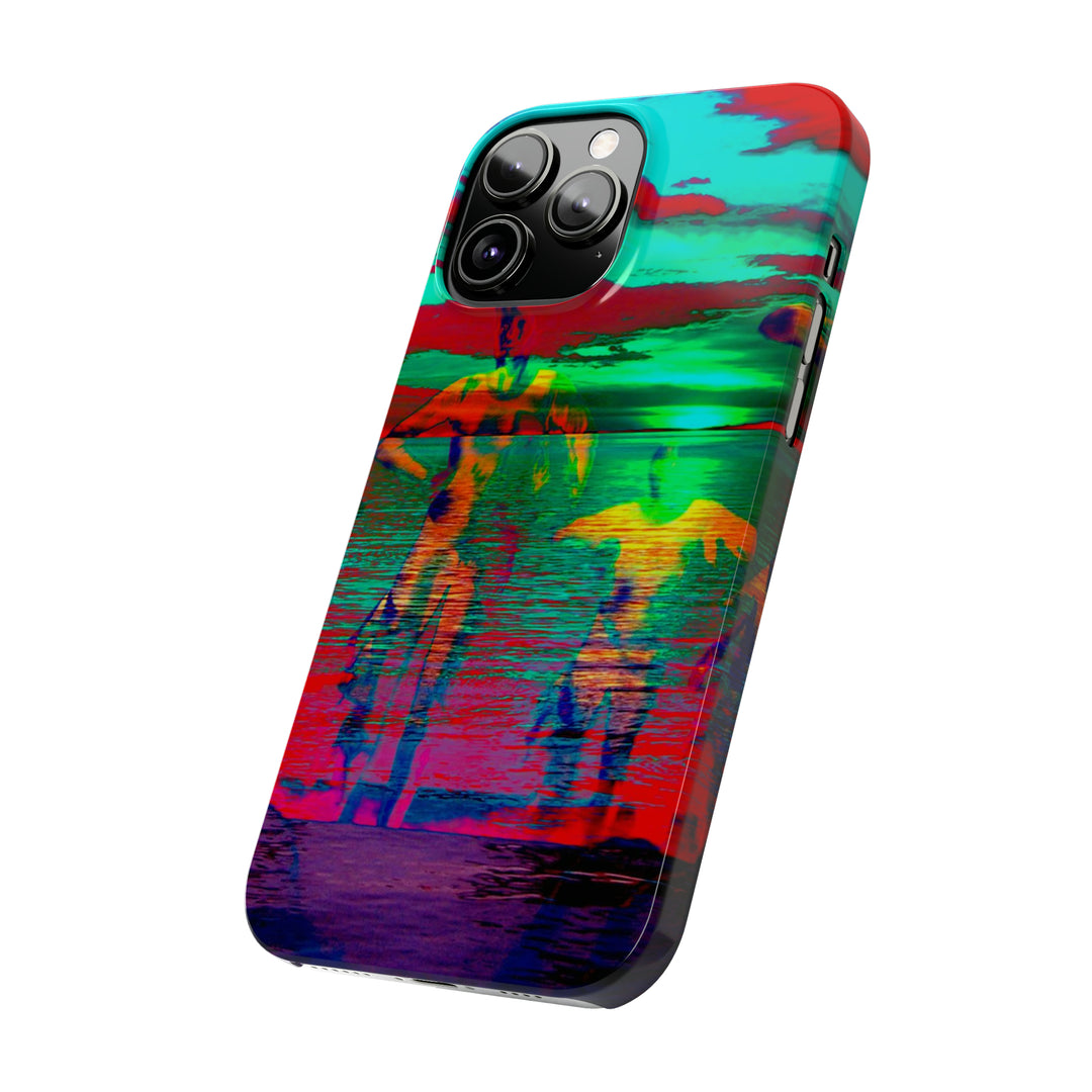 Slim Cute Phone Cases for Iphone - | iPhone 15 Case | iPhone 15 Pro Max Case, Iphone 14 Case, Iphone 14 Pro Max, Iphone 13, Sunset Mystery Dance - Studio40ParkLane