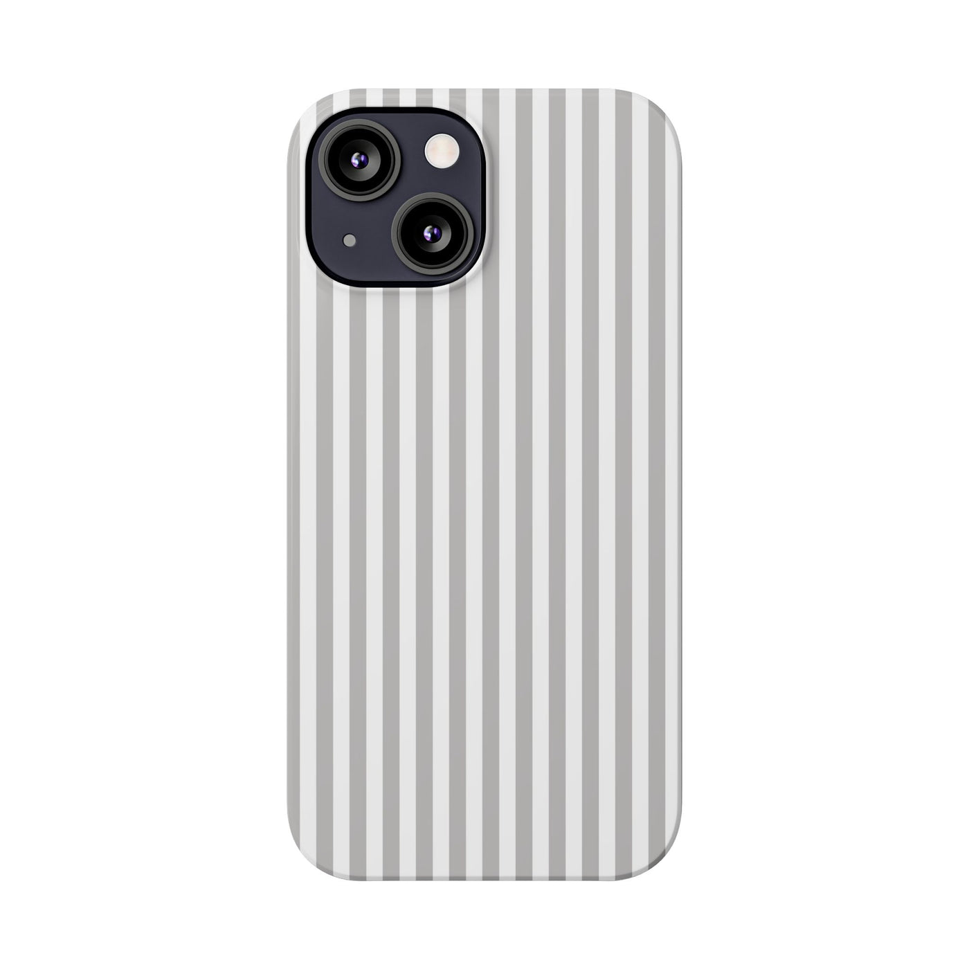 Slim Light Grey Striped Cute Phone Case for Iphone 16 - | iPhone 15 Pro Max Case | iPhone 14 Case Iphone 13 12 11 10 9 8 7 Gift for Her - Studio40ParkLane