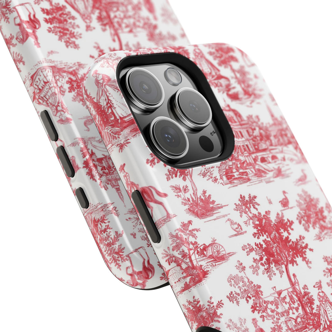 Magsafe French Toile Personalized Initial Custom Gift for Her Cute Phone Cases for Iphone 16 Pro Max | iPhone 15 Case | iPhone 15 Pro Max Case, Iphone 14, 13, 12, 11, 10, 8, 7 - Studio40ParkLane