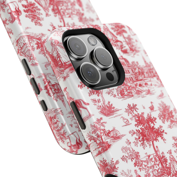 Magsafe French Toile Personalized Initial Custom Gift for Her Cute Phone Cases for Iphone 16 Pro Max | iPhone 15 Case | iPhone 15 Pro Max Case, Iphone 14, 13, 12, 11, 10, 8, 7 - Studio40ParkLane