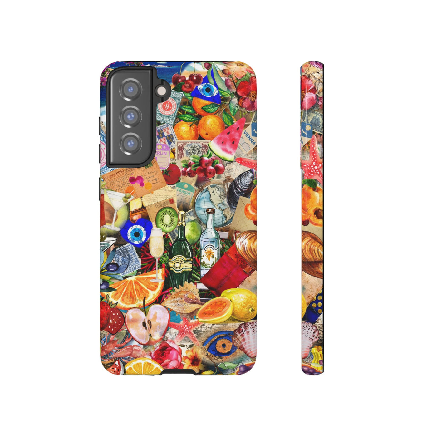 Fruity European Summer Impact Resistant Cute Phone Cases for Samsung S24, S23, S22, S21, IPhone 15 pro Iphone 14 pro Iphone 13 IPhone 12 Iphone 11