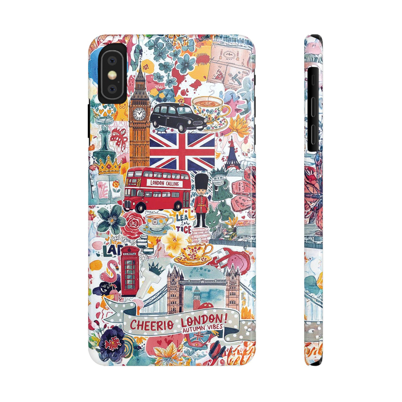 Slim London England Coquette Collage Cute Phone Case for Iphone 17 - | iPhone 16 Pro Max Case | iPhone 15 Case Iphone 14 13 12 11 10 9 8 7 - Studio40ParkLane