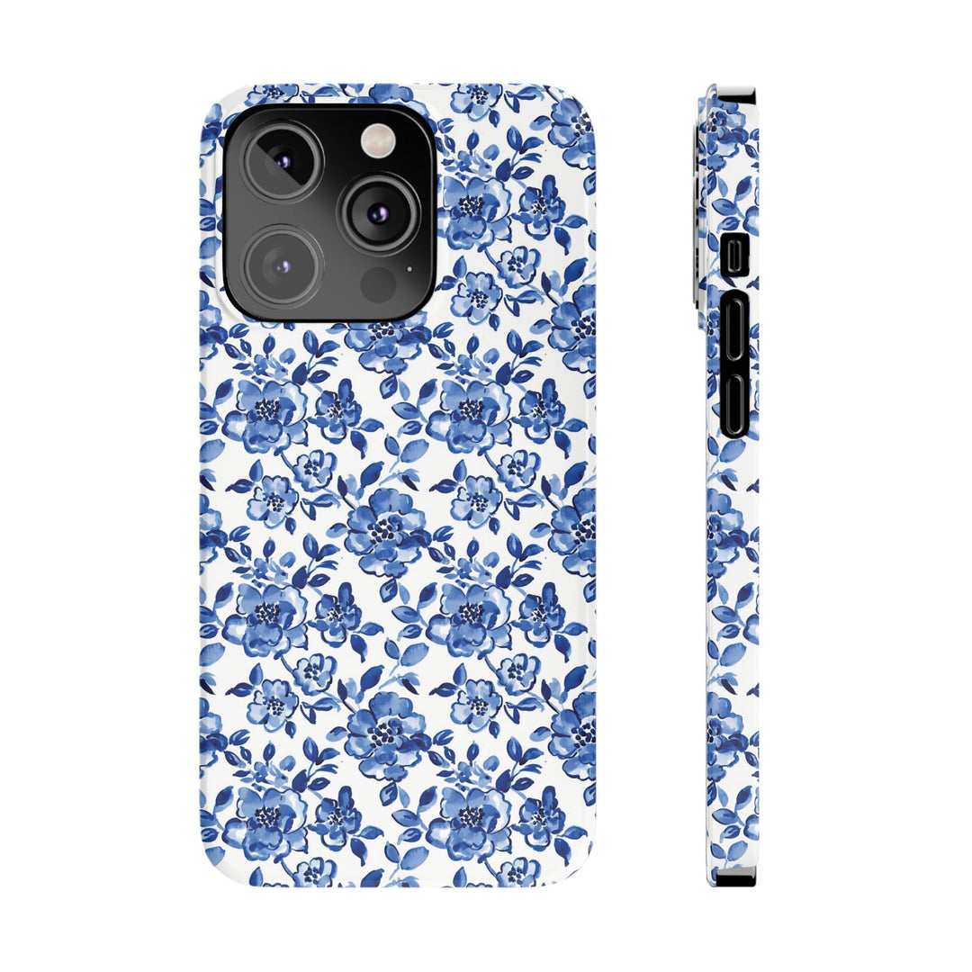 Slim Blue Chinoiserie Gift for Her Cute Phone Cases for Iphone 16 Pro Max | iPhone 15 Case | iPhone 15 Pro Max Case, Iphone 14, Iphone 14 Pro Max, Iphone 13 12 11 8 7 - Studio40ParkLane