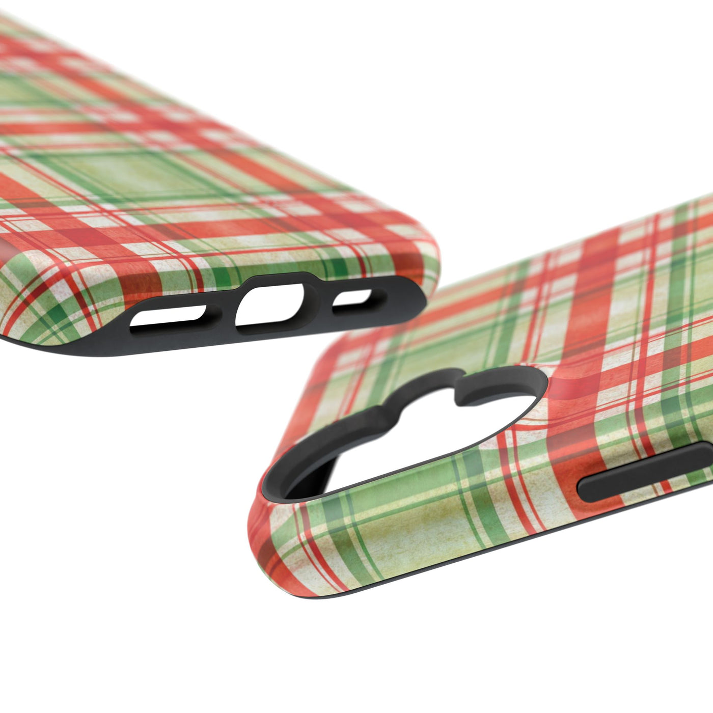 Aesthetic Tough Magsafe Red Green Checkered Phone Case - For iPhone 17 Pro Max iPhone 16 Pro iPhone 15 Iphone 14 Plus 13 Pro 12 11 10 - Studio40ParkLane