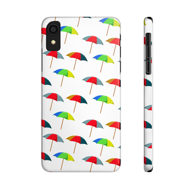 Slim Cute Phone Cases for Iphone - | iPhone 15 Case | iPhone 15 Pro Max Case, Iphone 14 Case, Iphone 14 Pro Max, Iphone 13, Colorful Beach Parasol - Studio40ParkLane