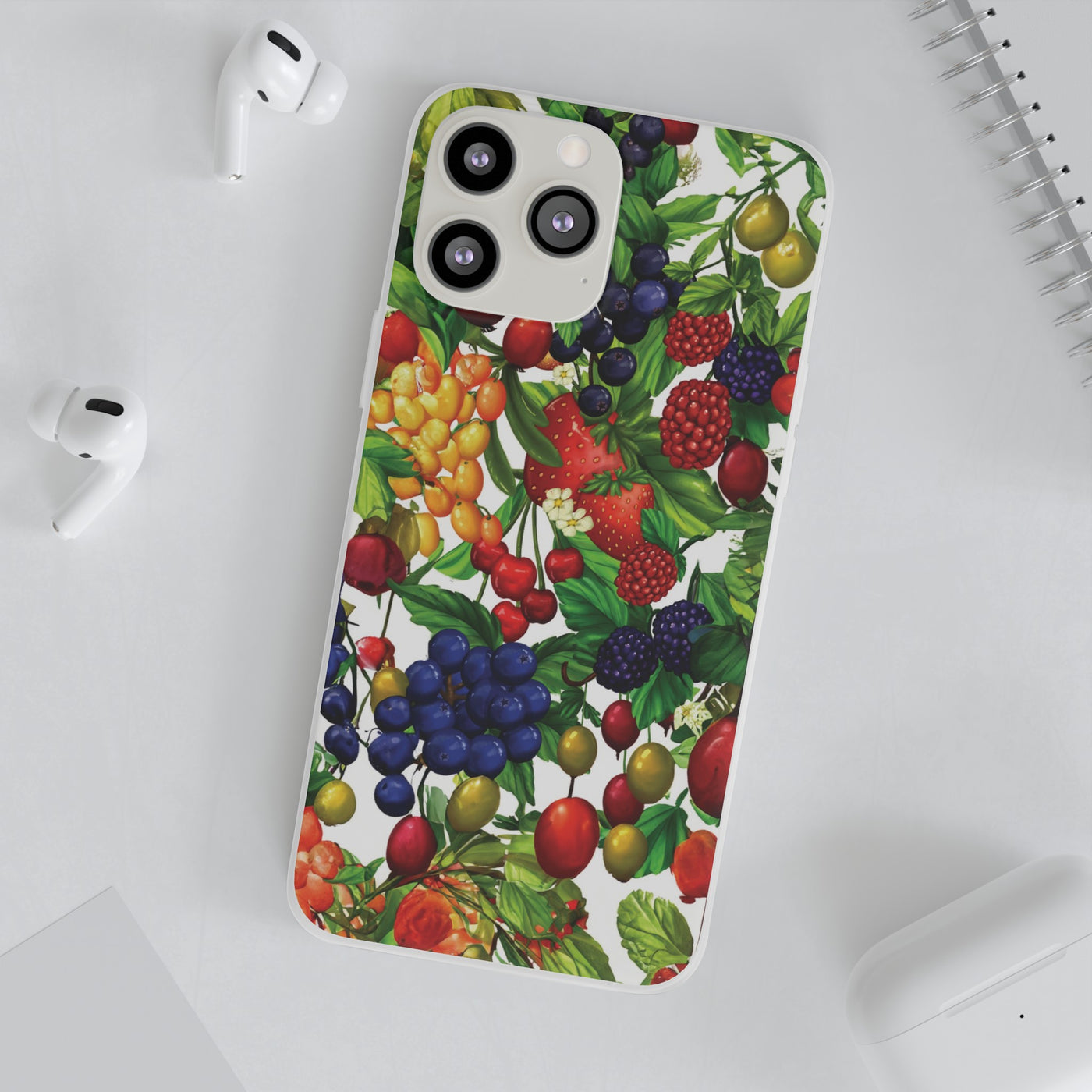 Cute Flexi Phone Cases, For Samsung Galaxy and Iphone, Summer Mixed Fruit, Galaxy S23 Phone Case, Samsung S22 Case, Samsung S21, Iphone 15, Iphone 14, Iphone 13