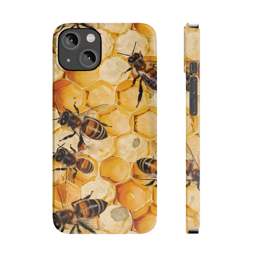 Slim Cute Phone Cases for Iphone - | iPhone 15 Case | iPhone 15 Pro Max Case, Iphone 14 Case, Iphone 14 Pro Max, Iphone 13, Summer Honey Bees - Studio40ParkLane