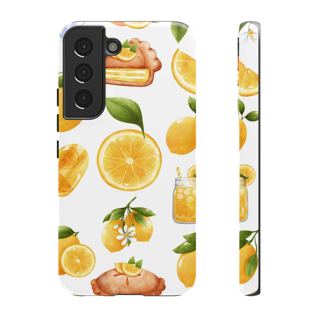 Cute Samsung Phone Case | Aesthetic Samsung Phone Case | Galaxy S23, S22, S21, S20 | Summer Fruit Lemons, Protective Phone Case - Studio40ParkLane