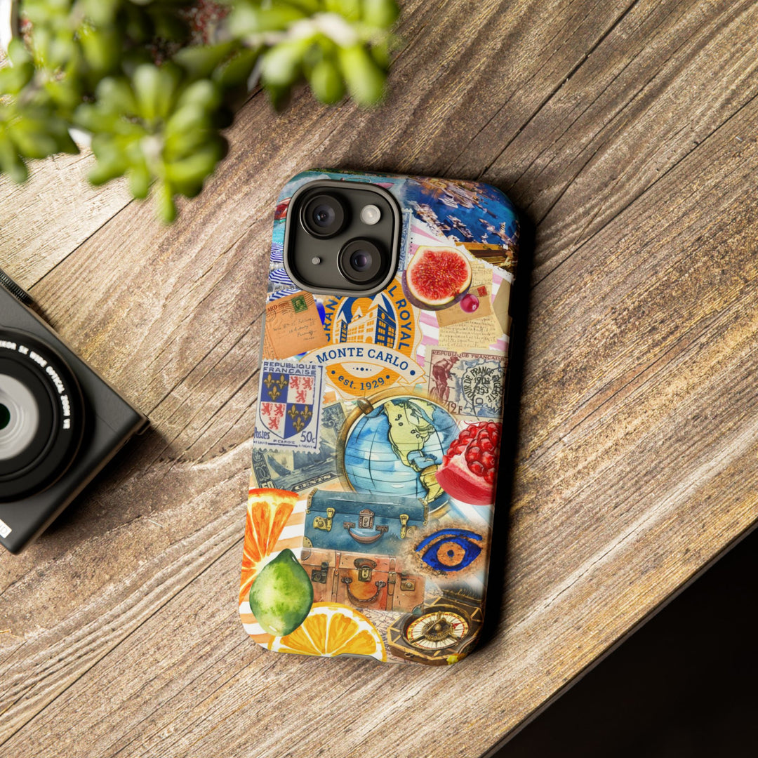 Cute European Summer Collage Phone Case, for IPhone 16 Case | Iphone 15, Iphone 14, IPhone 13 Case, 11 8 7, Samsung Galaxy S24, S23, S22, S21 Extra Protective - Studio40ParkLane