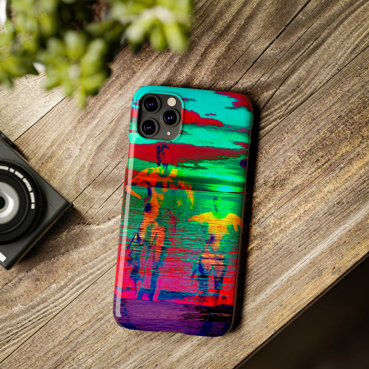 Slim Cute Phone Cases for Iphone - | iPhone 15 Case | iPhone 15 Pro Max Case, Iphone 14 Case, Iphone 14 Pro Max, Iphone 13, Sunset Mystery Dance - Studio40ParkLane