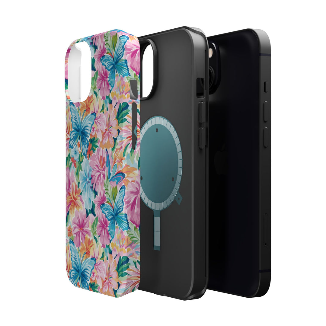 Butterflies Flowers Magsafe Cute Phone Case for Iphone Gift for Her, iPhone 16 Case iPhone 15 Pro Max Case, Iphone 14, Iphone 14 Pro Max, 13, 12 - Studio40ParkLane