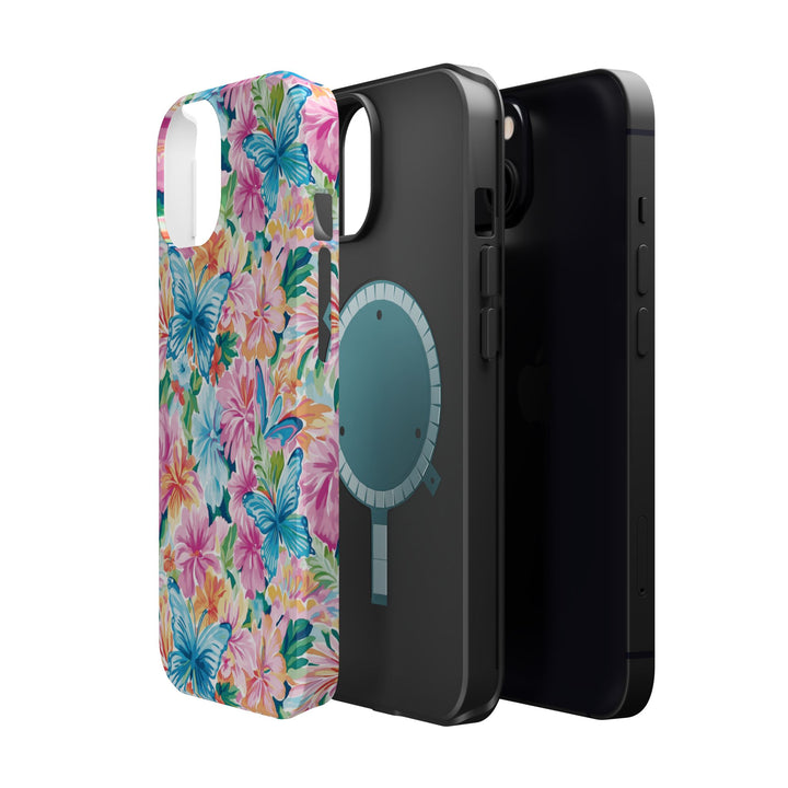Butterflies Flowers Magsafe Cute Phone Case for Iphone Gift for Her, iPhone 16 Case iPhone 15 Pro Max Case, Iphone 14, Iphone 14 Pro Max, 13, 12 - Studio40ParkLane