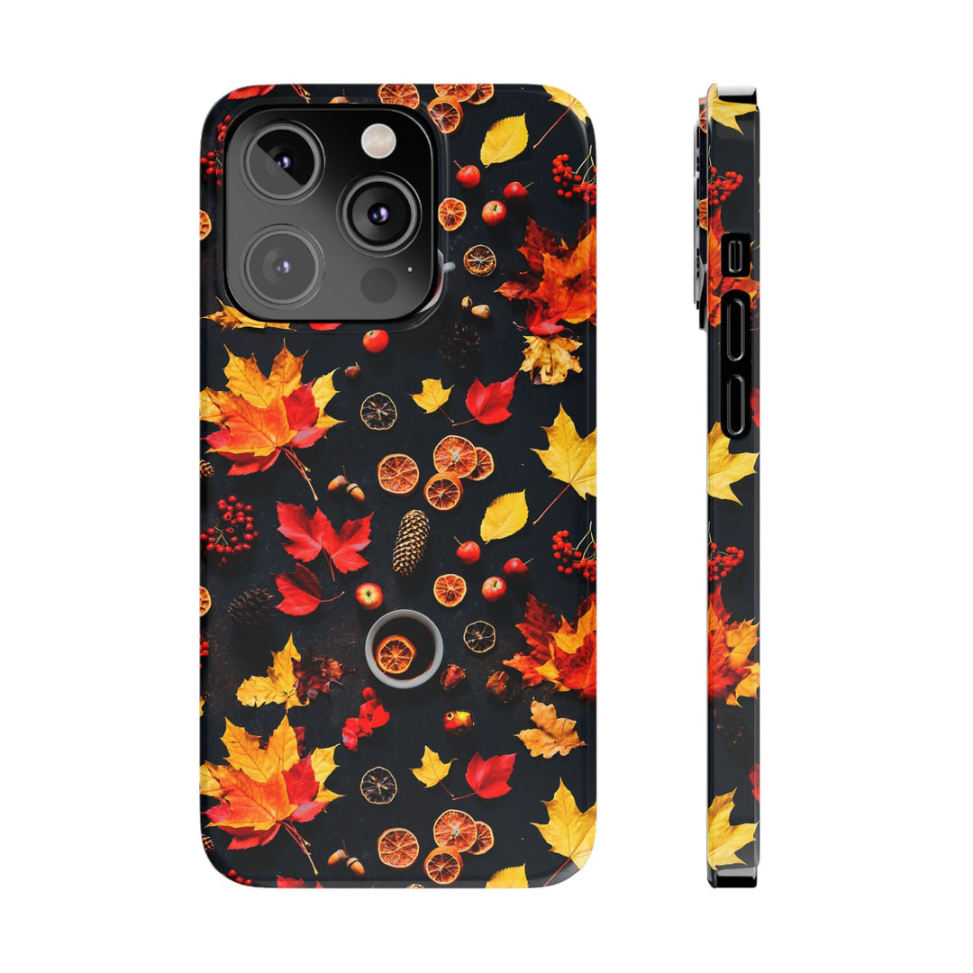 Slim Cute Fall Leaves Collage Phone Cases for Iphone | iPhone 15 Case | iPhone 15 Pro Max Case, Iphone 14, Iphone 14 Pro Max, Iphone 13, Iphone 16 - Studio40ParkLane