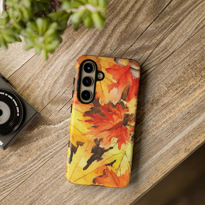 Impact Resistant, Fall Leaves, Cute Phone Cases for Samsung S24, S23, S22, S21, IPhone 15 pro Iphone 14 pro Iphone 13 IPhone 12 Iphone 11 - Studio40ParkLane