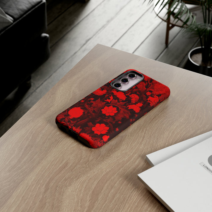 Cute Samsung Phone Case | Aesthetic Samsung Phone Case | Galaxy S23, S22, S21, S20 | Red Flowers, Protective Phone Case - Studio40ParkLane