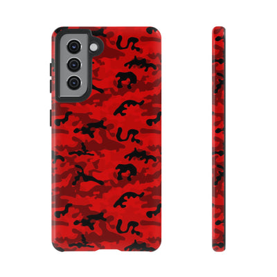 Impact Resistant, Red Camo Camouflage, Cute Phone Cases for Samsung S24, S23, S22, S21, IPhone 15 pro Iphone 14 pro Iphone 13 IPhone 12 Iphone 11