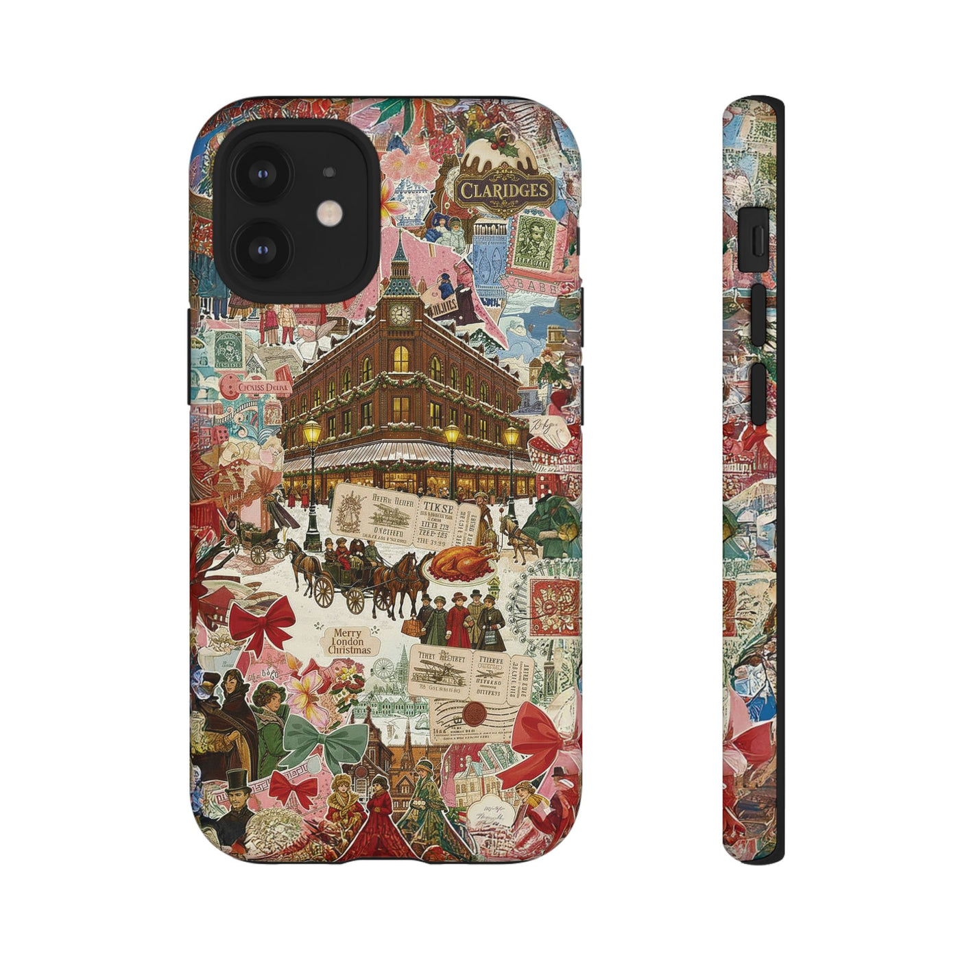 Aesthetic Tough London Coquette Collage Premium Phone Case - For iPhone 17 Pro Max iPhone 16 Pro iPhone 15 Iphone 14 Plus 13 Pro 12 11 10 XR - Studio40ParkLane