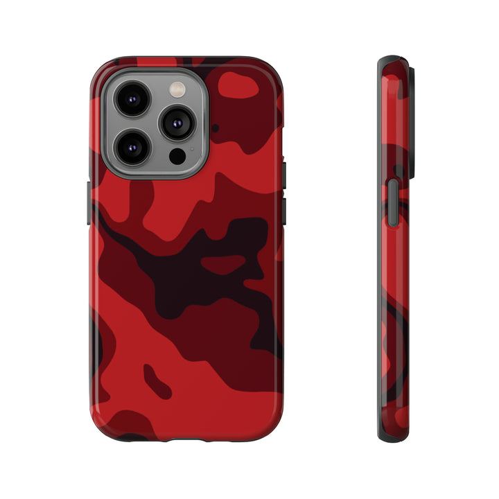 Cool Phone Case | Red Camouflage, For iPhone 15 Case | iPhone 15 Pro Case, Iphone 14 Case, Iphone 14 Pro Max Case, Protective Iphone Case - Studio40ParkLane