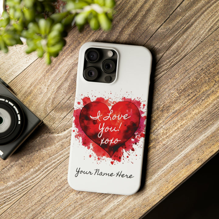 Slim Personalized Slim Cute iPhone Cases - | iPhone 15 Case | iPhone 15 Pro Max Case, Iphone 14 Case, Iphone 14 Pro Max, Iphone 13, Valentine Heart Love - Studio40ParkLane