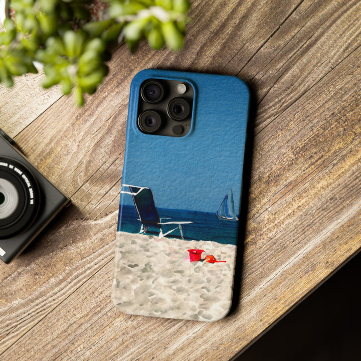 Slim Cute Phone Cases for Iphone - | iPhone 15 Case | iPhone 15 Pro Max Case, Iphone 14 Case, Iphone 14 Pro Max, Iphone 13, Summer Beach Chair Watercolor - Studio40ParkLane