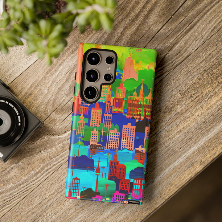 Cute Samsung Case | Cool Iphone Case | Summer City Skyline, Samsung S24, S23, S22, S21, IPhone 15 Case | Iphone 14 Case, Iphone 13 Case - Studio40ParkLane