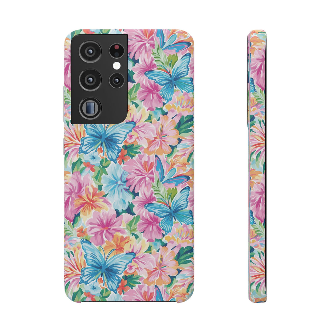 Sleek Snap Butterflies Flowers Cute Phone Case for iPhone 16 15 14 13 12 11 X Xs Max Xr Pro Plus Samsung Galaxy S24 S23 S22 S21 S20 Ultra