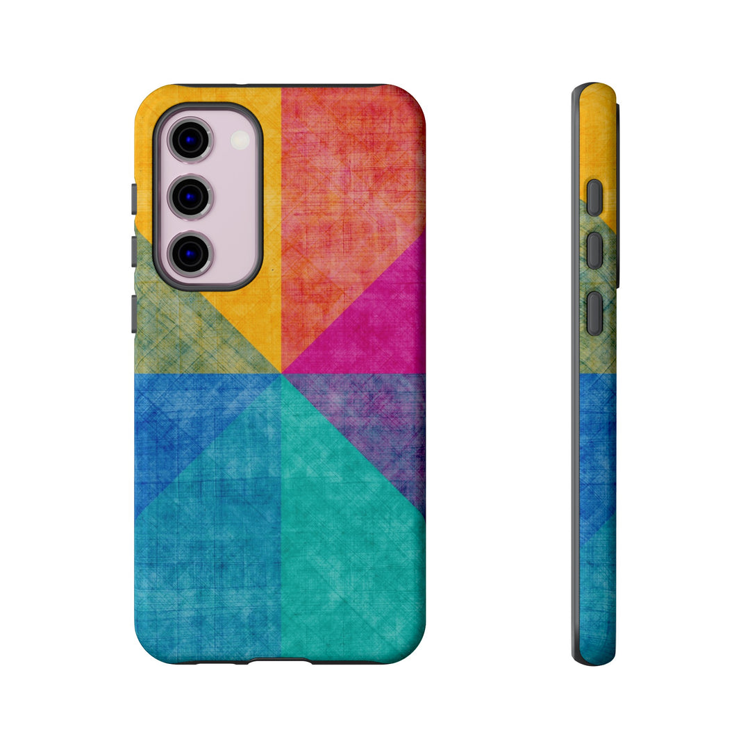 Impact Resistant, Colored Shapes, Cute Phone Cases for Samsung S24, S23, S22, S21, IPhone 15 pro Iphone 14 pro Iphone 13 IPhone 12 Iphone 11 - Studio40ParkLane