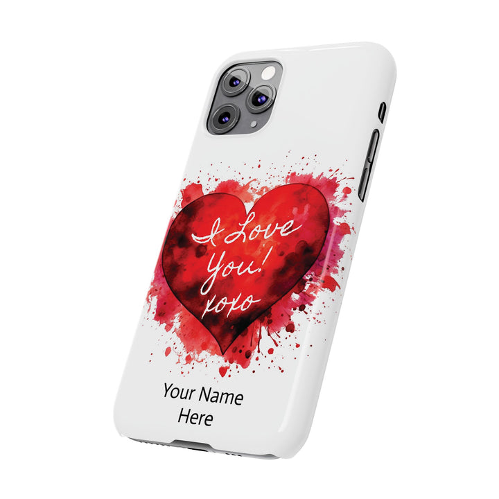 Slim Custom Personalized Valentine Love Gift for Her Cute Phone Cases for Iphone 16 Pro Max | iPhone 15 Case | iPhone 15 Pro Max Case, Iphone 14, 13, 12, 11, 10, 8, 7 - Studio40ParkLane