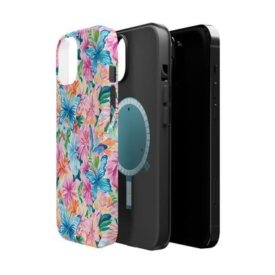 Butterflies Flowers Magsafe Cute Phone Case for Iphone Gift for Her, iPhone 16 Case iPhone 15 Pro Max Case, Iphone 14, Iphone 14 Pro Max, 13, 12