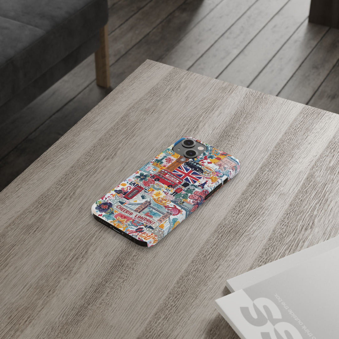 Slim London England Coquette Collage Cute Phone Case for Iphone 17 - | iPhone 16 Pro Max Case | iPhone 15 Case Iphone 14 13 12 11 10 9 8 7 - Studio40ParkLane